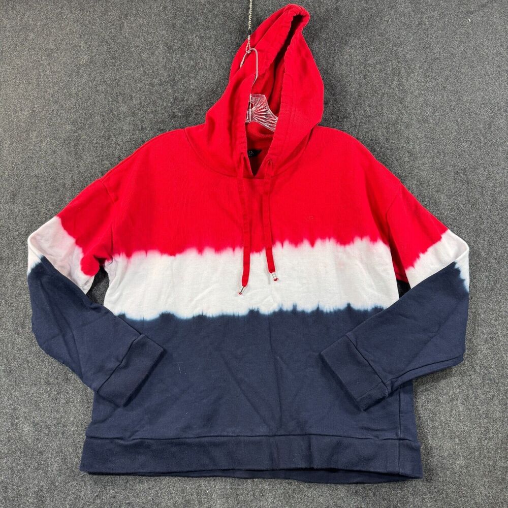 Lauren Ralph Lauren Hoodie Women's Large Red Blue White Ombré United States